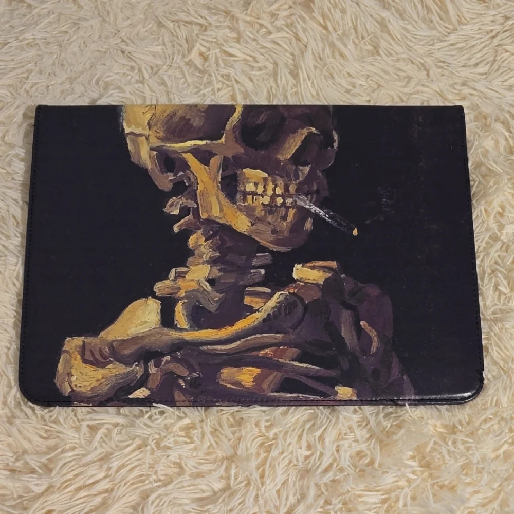 Skeleton Art Tablet Sleeve - Black and Cream